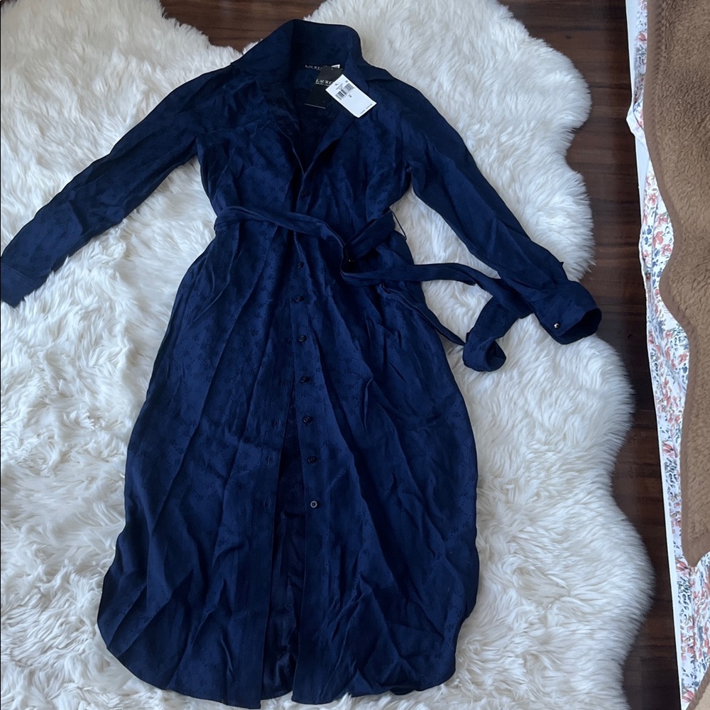 New Ralph Lauren Navy Midi Dress size 0